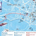 San-Luca-express Экскурсии по Болонье - карта маршрута туристического поезда по Болонье