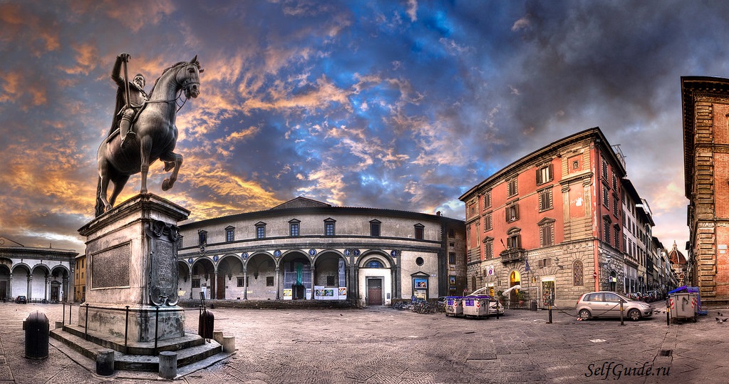 Площадь Сантиссима-Аннунциата (Piazza della Santissima-Annunziata) Площадь Сантиссима-Аннунциата (Piazza della Santissima-Annunziata)