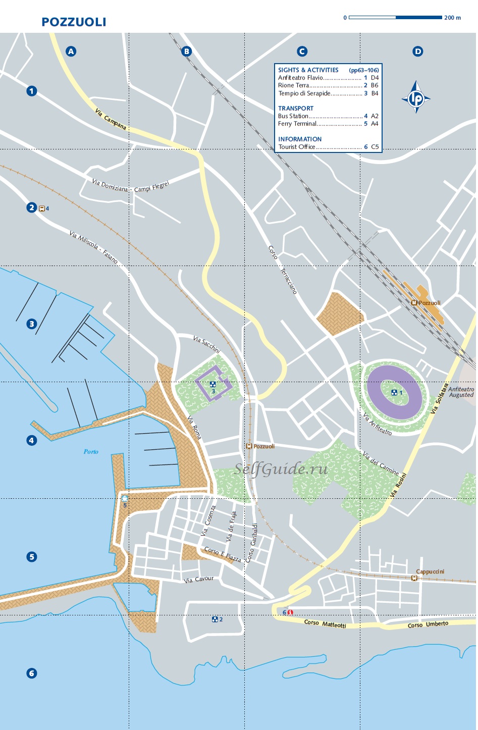 pozzuoli (Поццуоли), Неаполь - туристическая карта с достопримечательностями