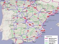 На машине в Барселону Автобаны в Испании, карта платных дорог в Испании, шоссе в Испании