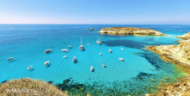 Lampedusa и Linosa near Agrigento, Sicily