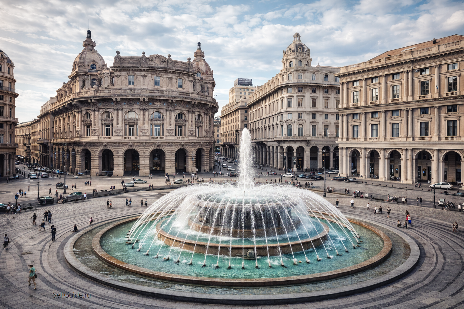 Piazza De Ferrari в Генуе Достопримечательности Генуи, Piazza De Ferrari в Генуе