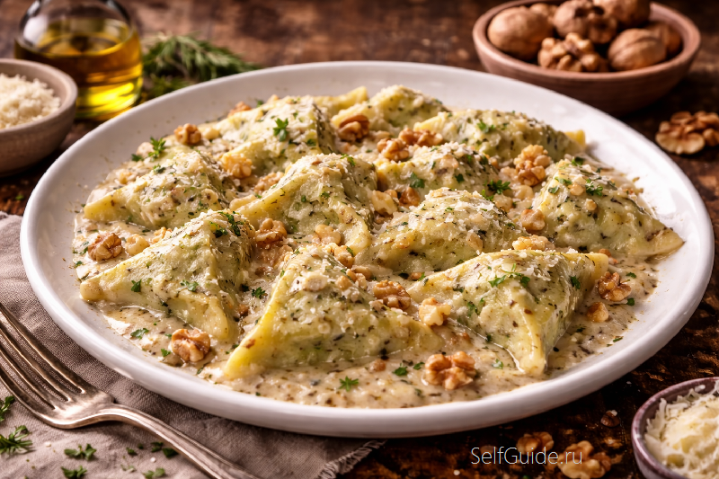Pansoti con salsa di noci